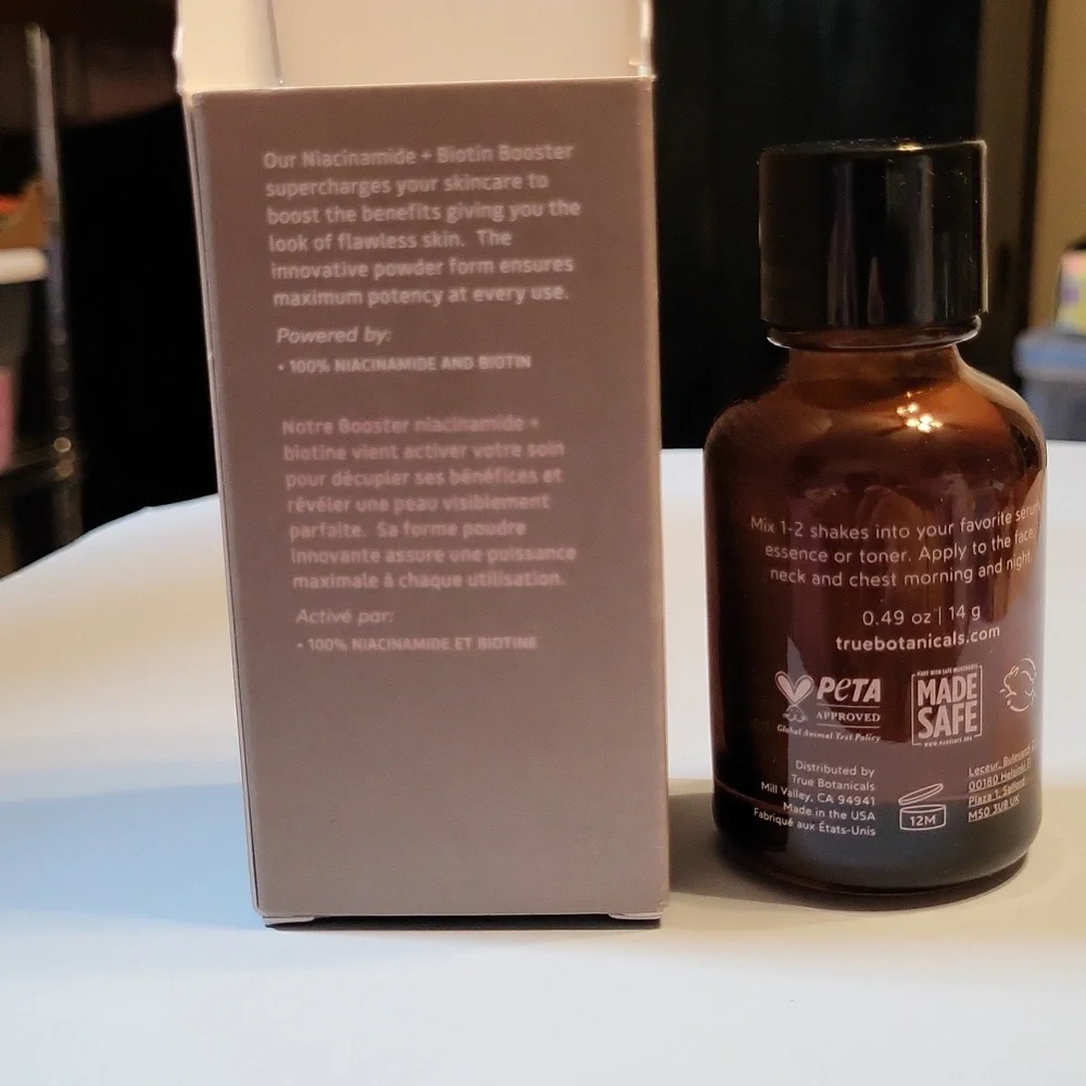 CLEARANCE! True Botanicals Niacinamide + Biotin Booster, .49oz, NIB